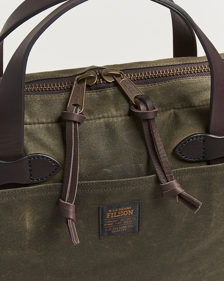 Filson Tin Cloth Compact Briefcase Otter Green