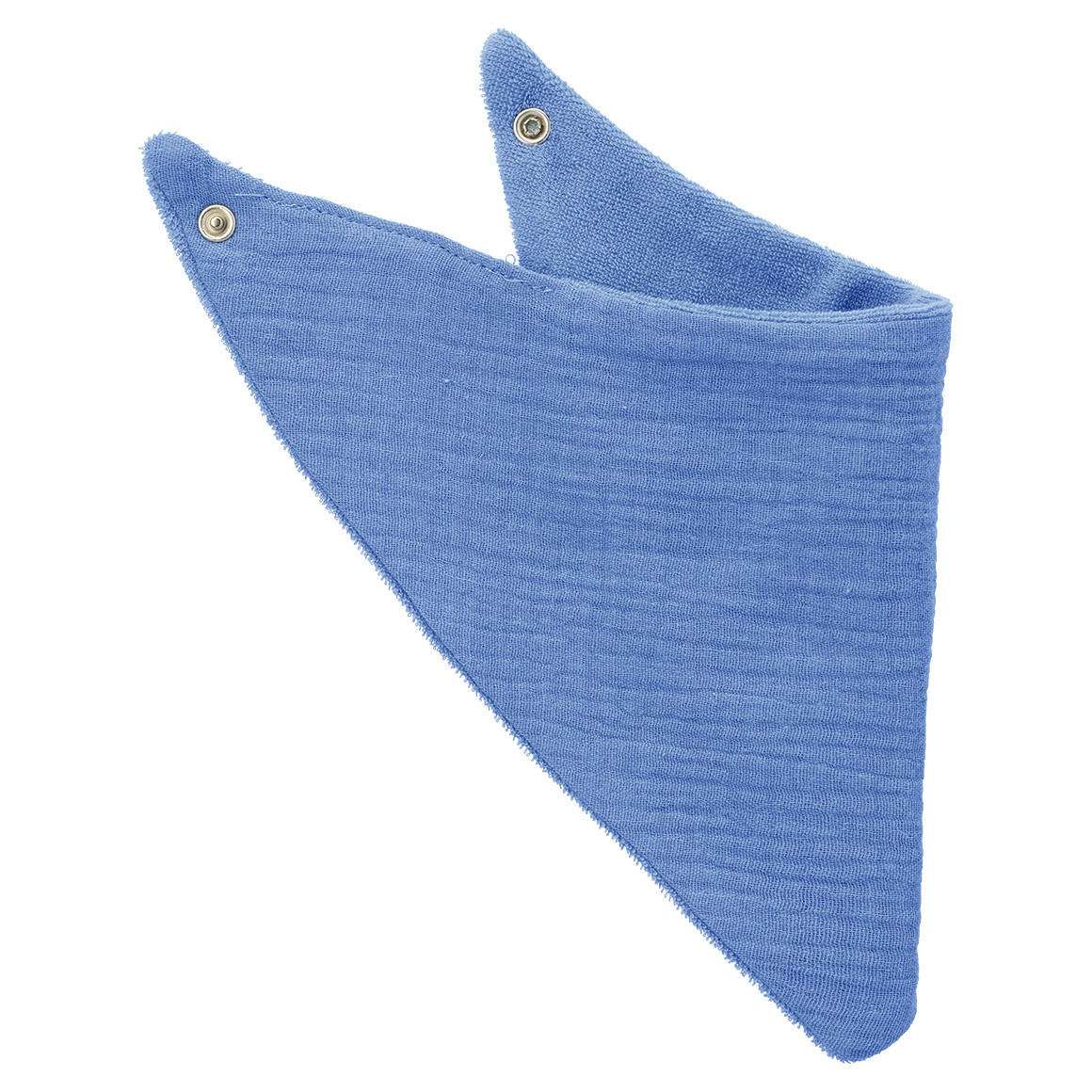 Topomini Baby Musselin-Bandana mit Frottee-Innenseite blau