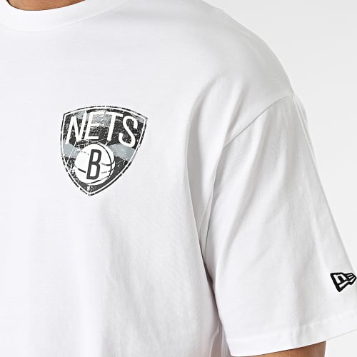Tee Shirt Infill Team Logo Brooklyn Nets 60332135 Blanc