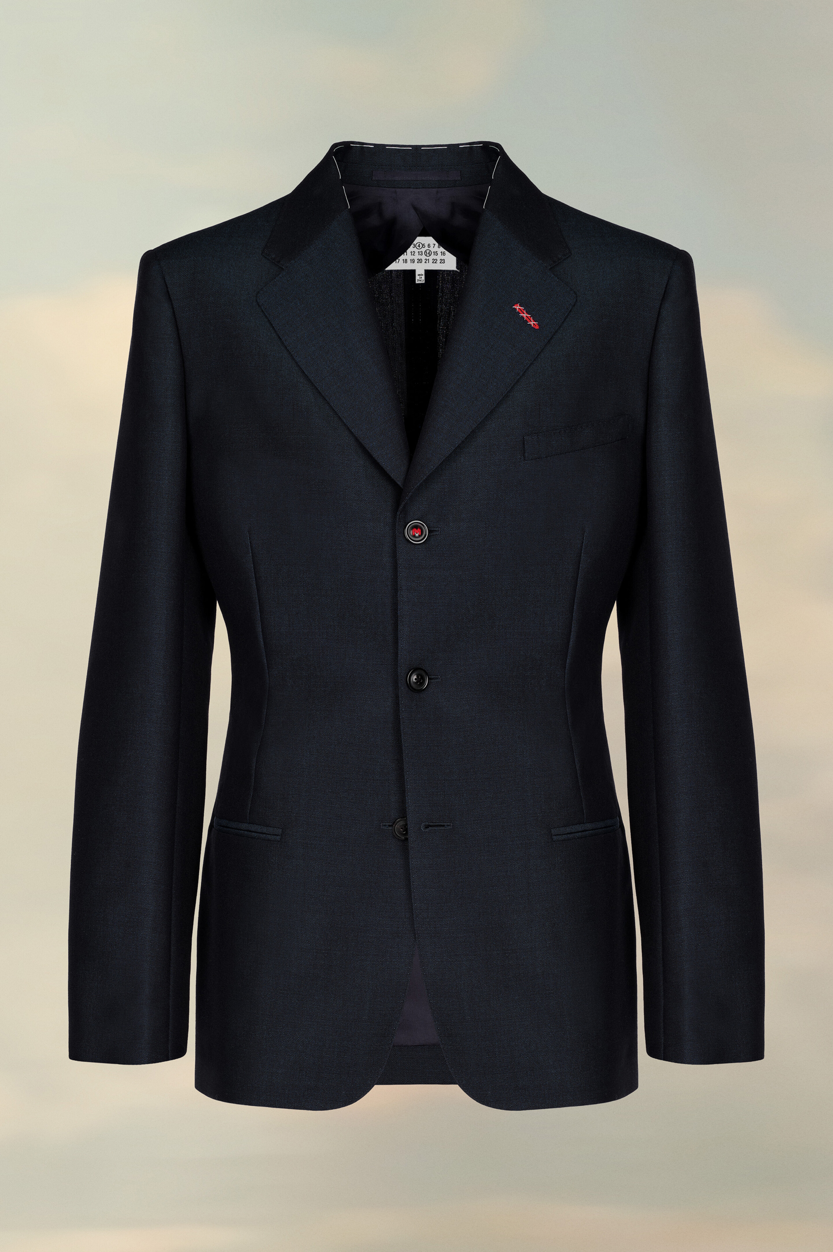 Blazer en laine à boutonnage simple