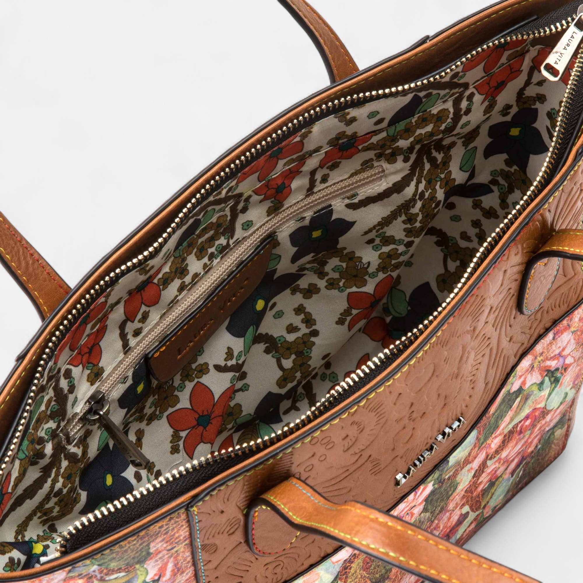 Sac de shopping cognac