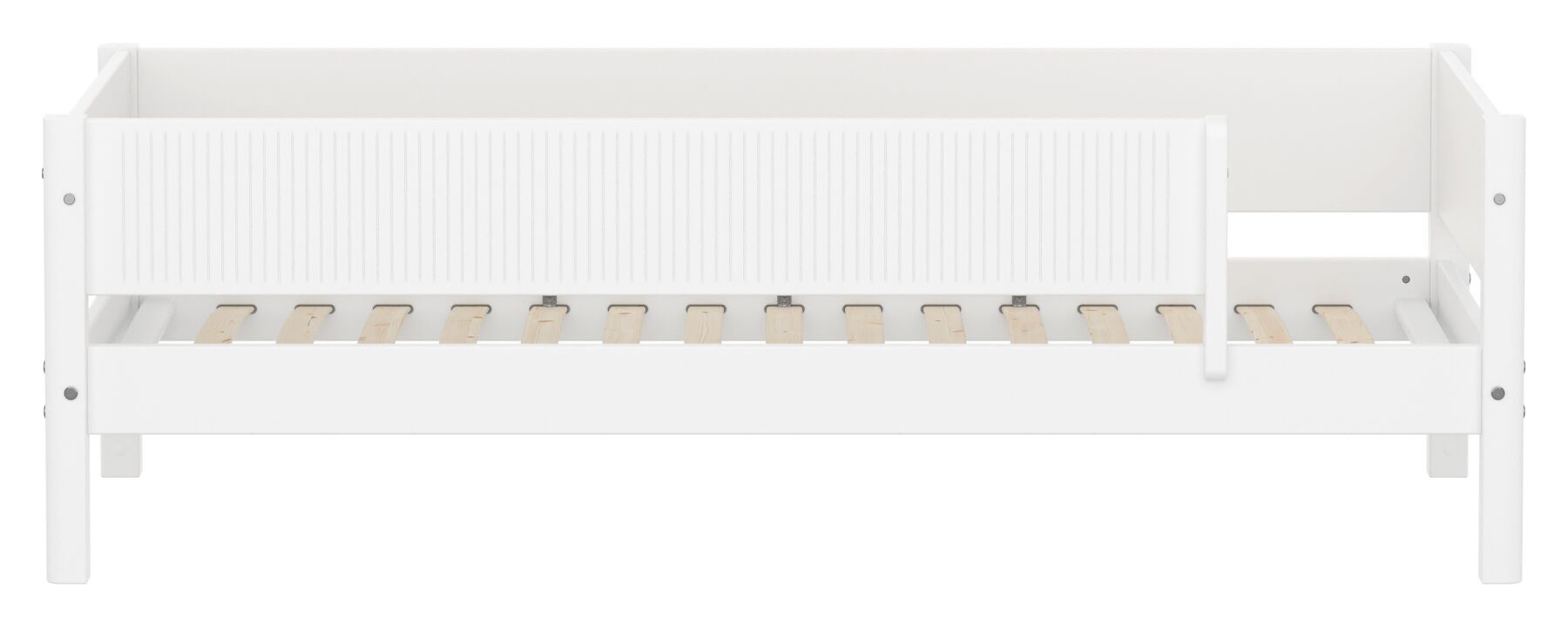 Flexa WHITE Einzelbett - Weiss / B: 101.0 cm x T: 210.0 cm x H: 67.0 cm
