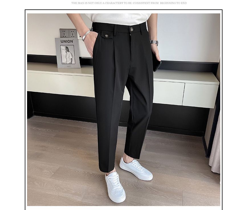 Andrei - Effen cropped rechte broek