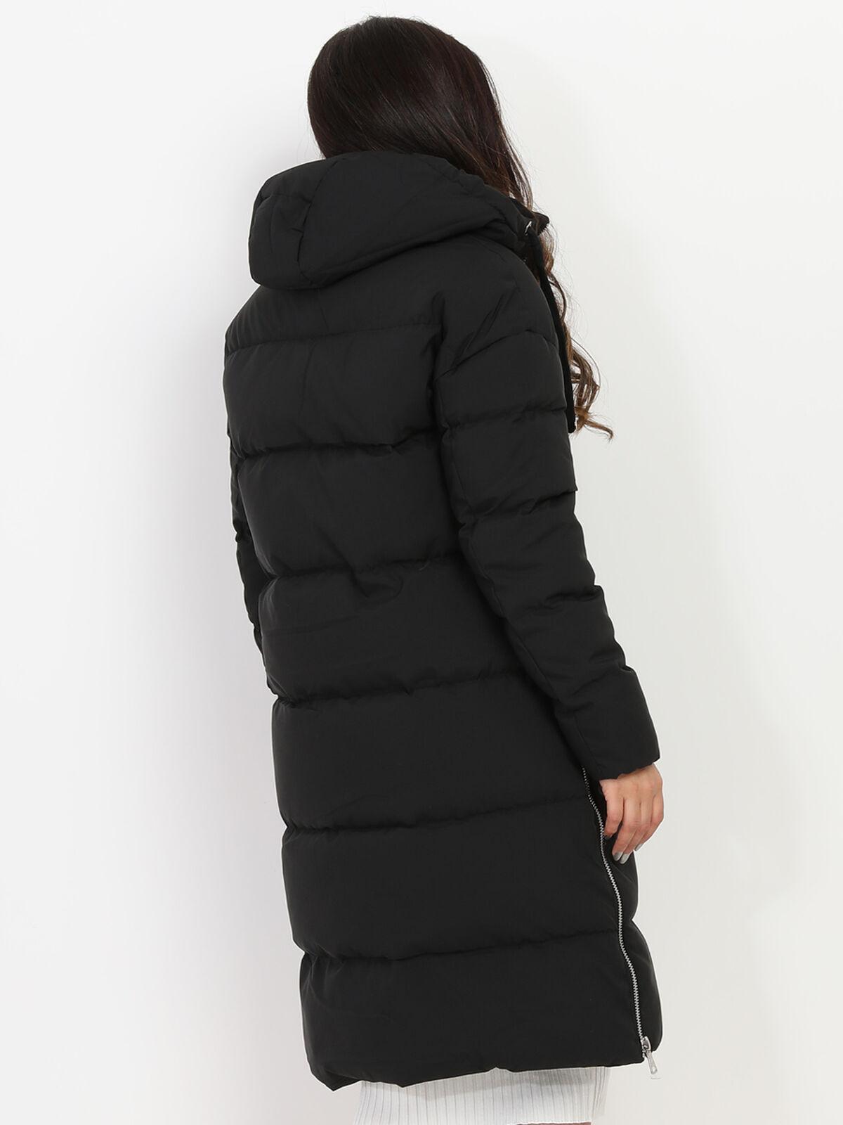 Doudoune oversize à zips- Noir