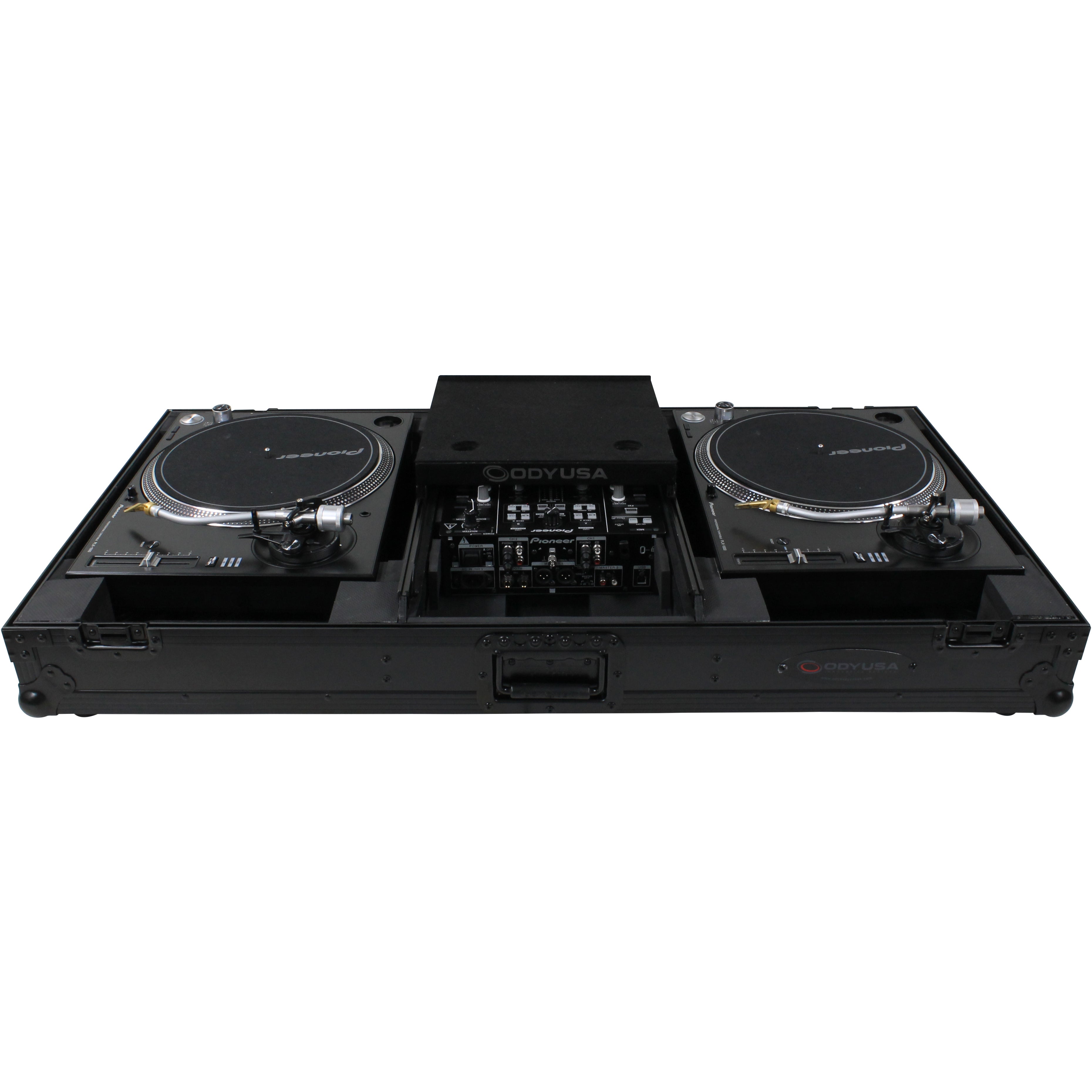 Odyssey FZGSLBM10WRBL flightcase voor 10'' mixer en 2x turntable