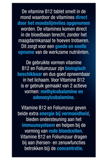 Lucovitaal Vitamine B12 & Foliumzuur Smelttabletten 60TB