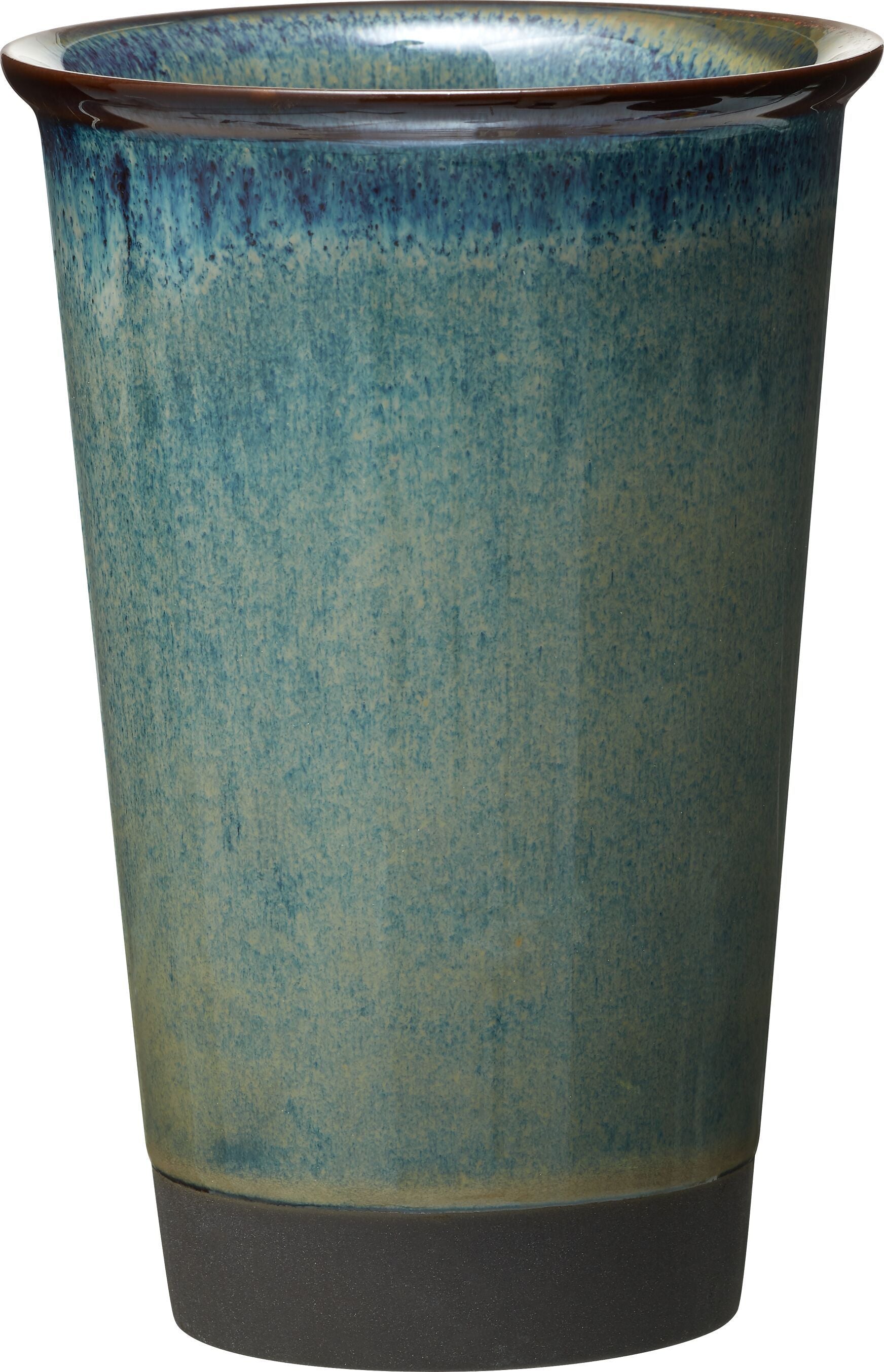 YUNA BECHER GRUEN/GRAU MATT D9.5X14CM - Grün / H: 14.0 cm