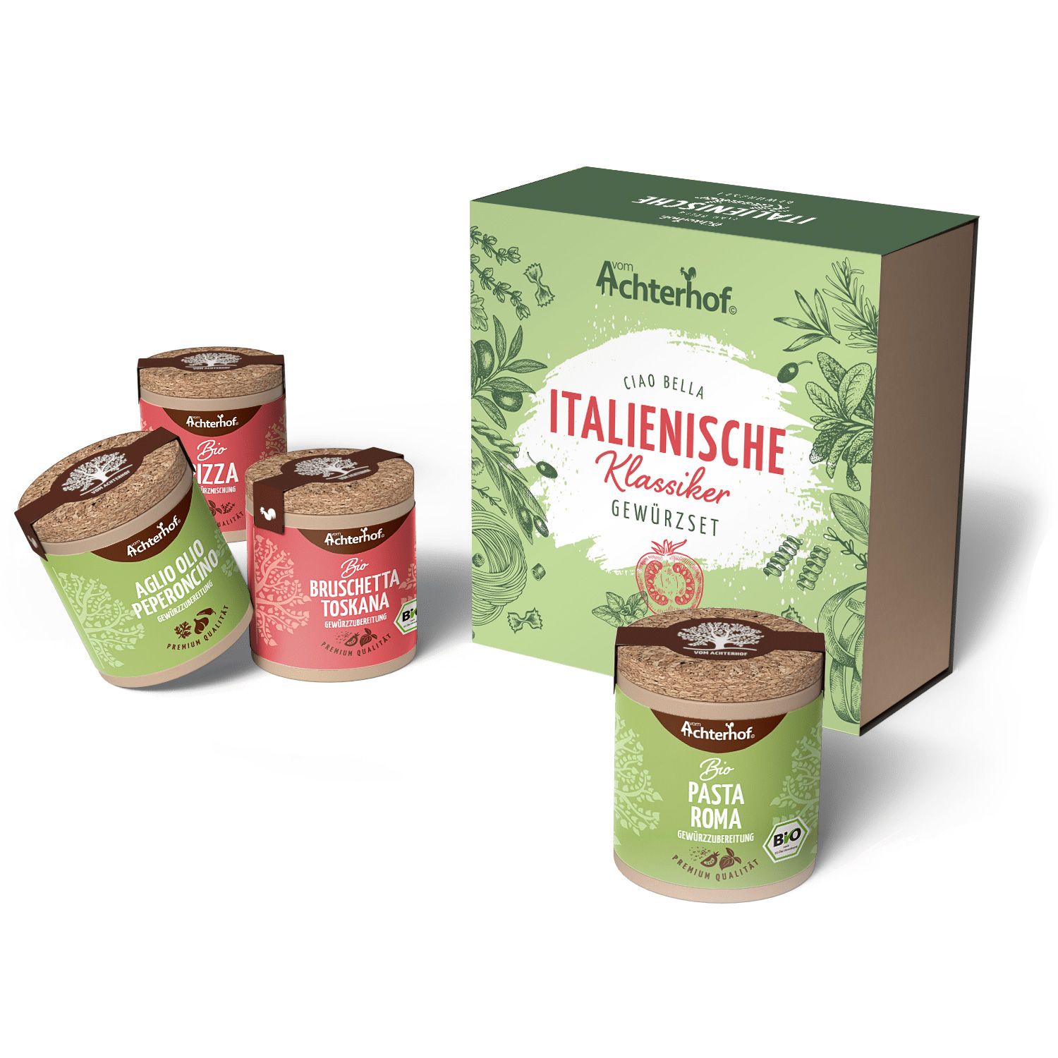 Achterhof 4x Italienische Klassiker Gewürzset