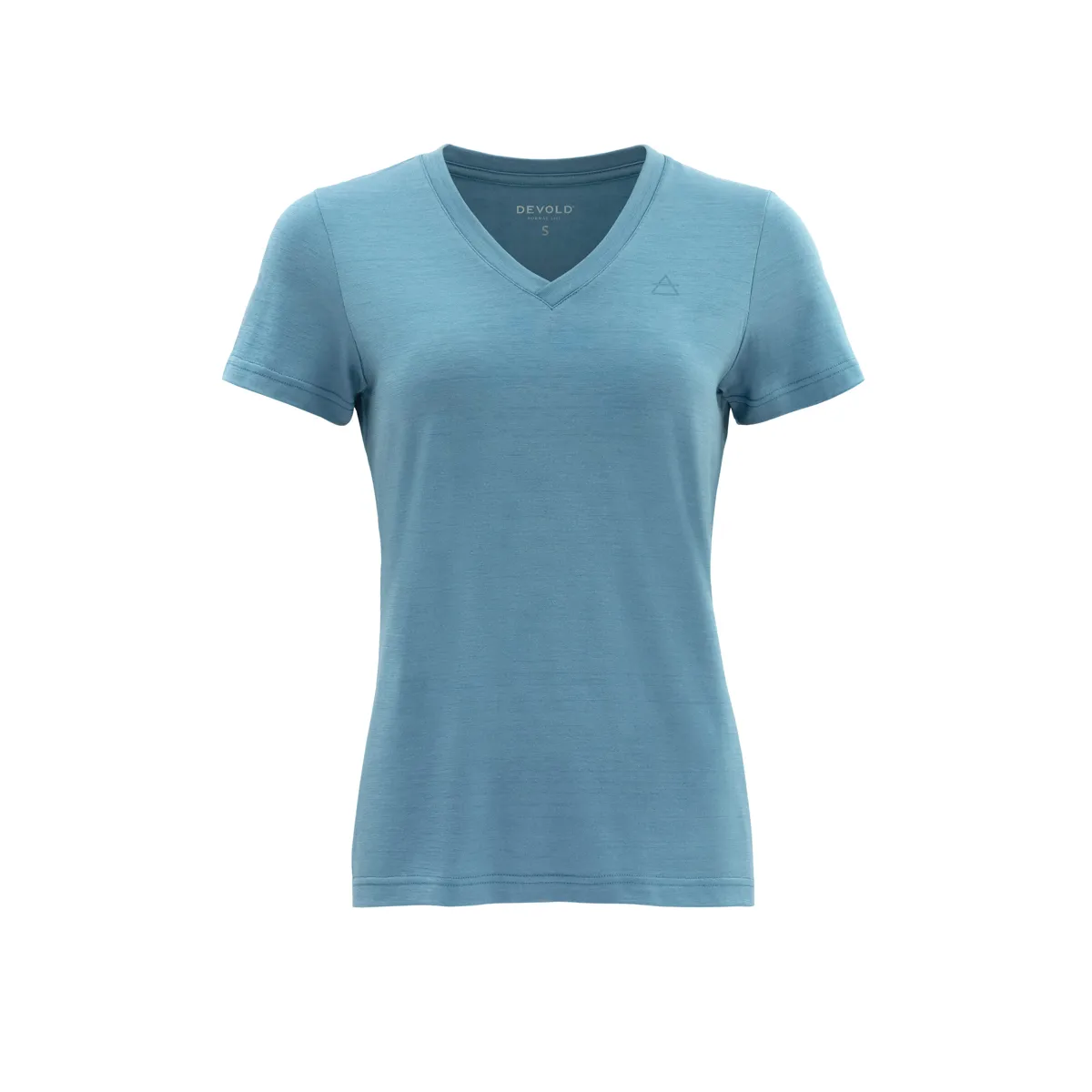 Devold Hareid Merino 200 Tee V-Neck Wmn Moon