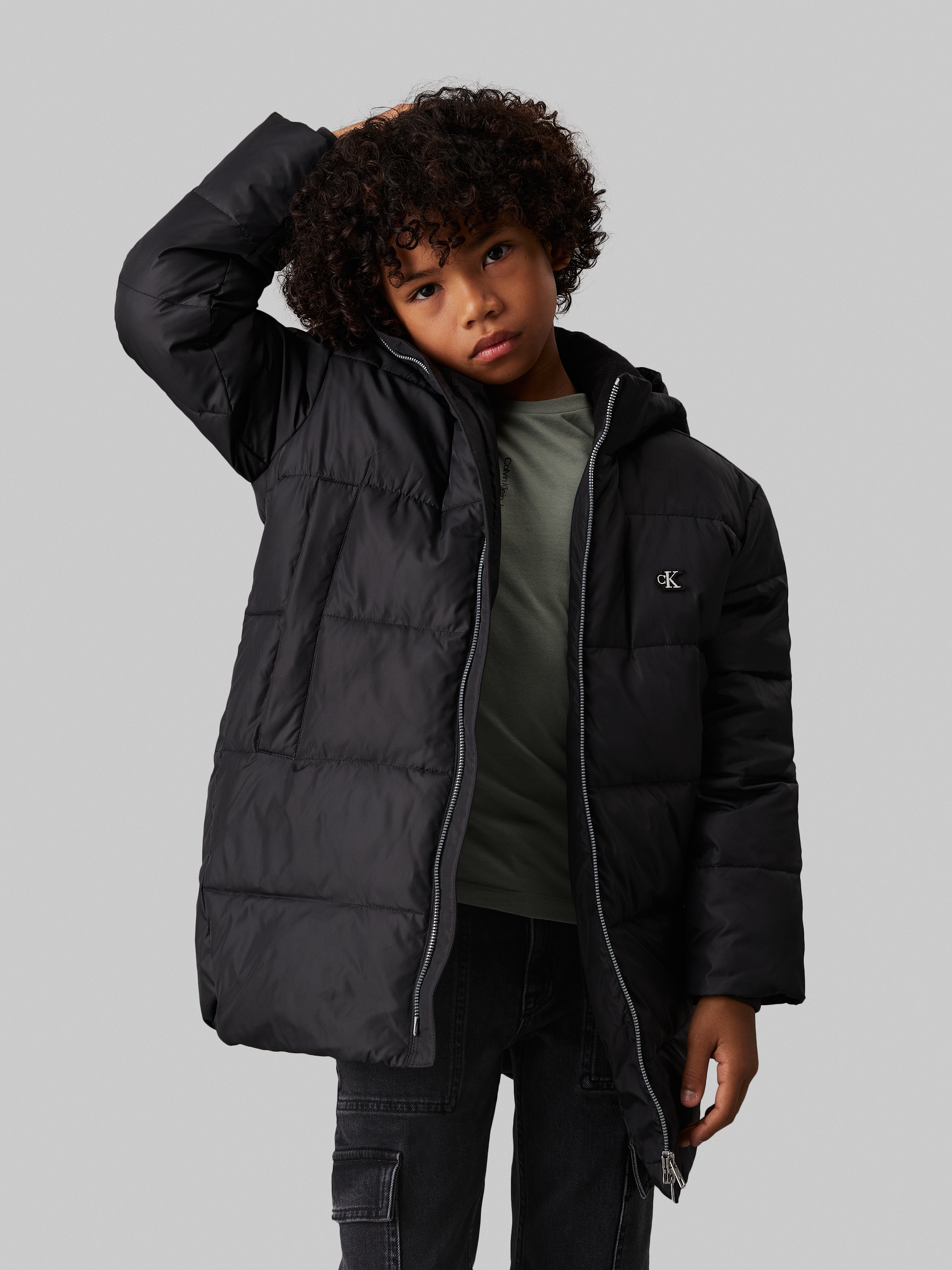 Calvin Klein Jeans Parka »Essential Parka Puffer« mit Kapuze für Kinder bis 16 Jahre und mit Logopatch
