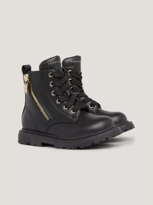 Botas de motociclista com cadarço