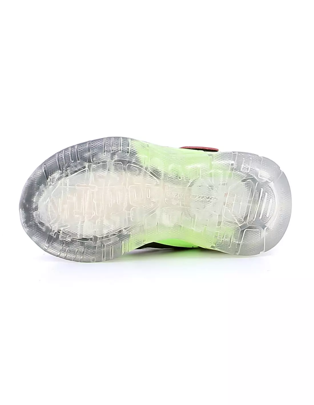 SKECHERS S LIGHTS ILLUMI BRIGHTS DINO GLO - Baskets BLACK&LIMESYNTHETIC/REDTRIM