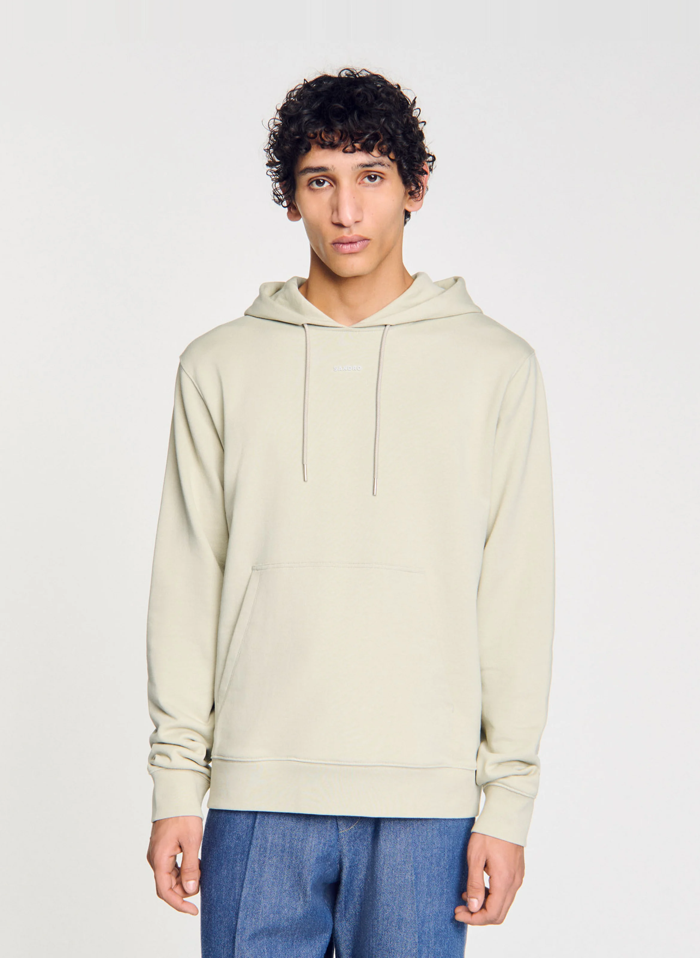Sweat droit en coton | Kaki