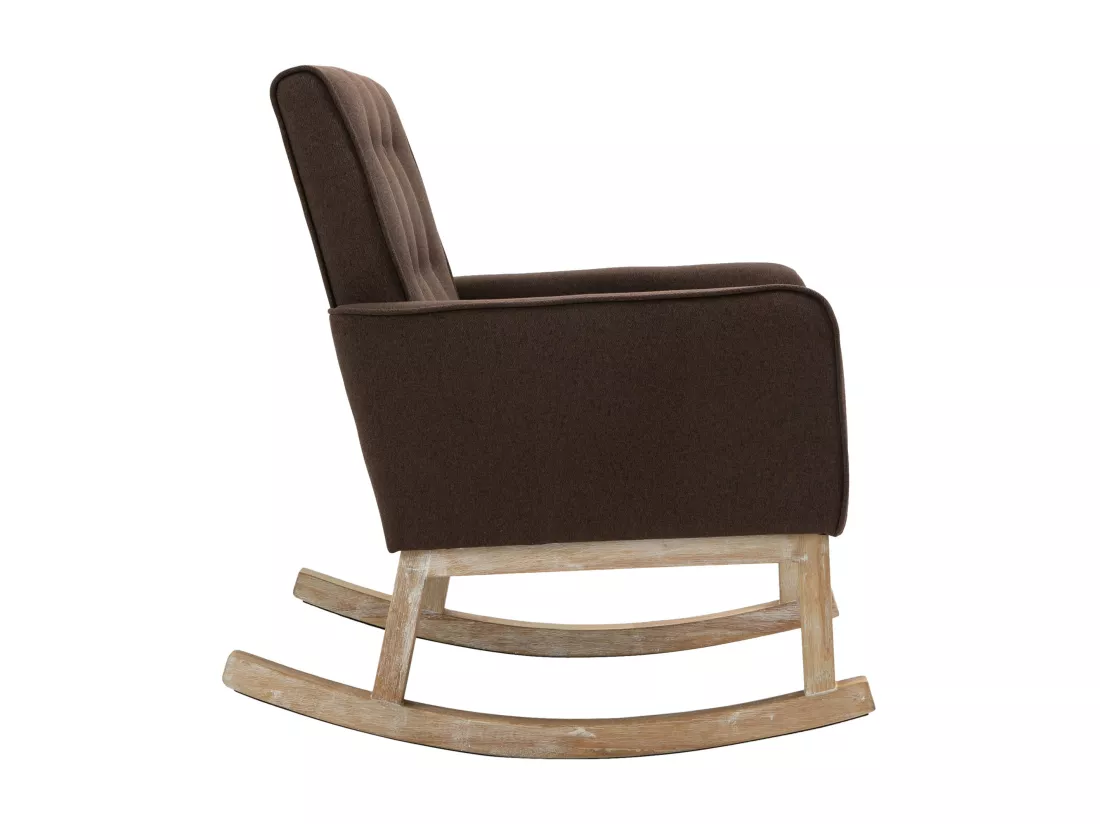 Chaise à bascule - Tissu & Bois - Marron - Dream