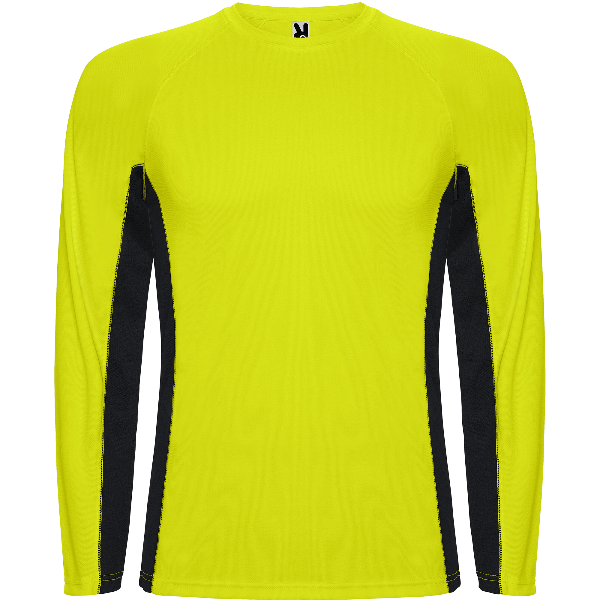 Roly CA6670 - SHANGHAI L/S T-shirt combiné avec deux tissus en polyester