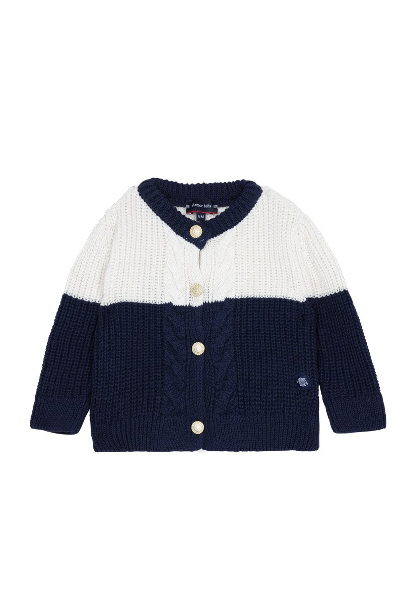 Cardigan en maille Baby - coton et laine
