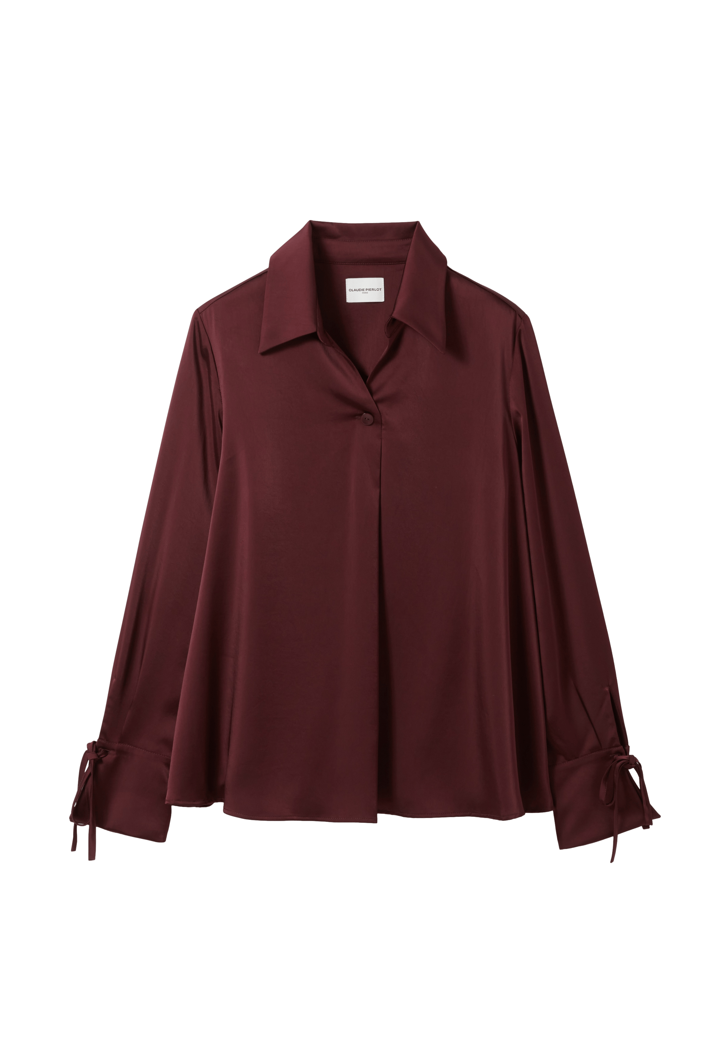 Blouse fluide col ouvert | Rouge