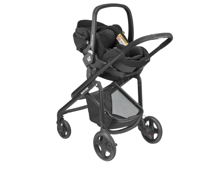 Lila CP 6 M - 4 Y   0 - 22 kg    Einhändiger Klappmechanismus |    Klimaregulierende Matratze |    „Easy-in”-Gurtsystem |    Integriertes Netz |