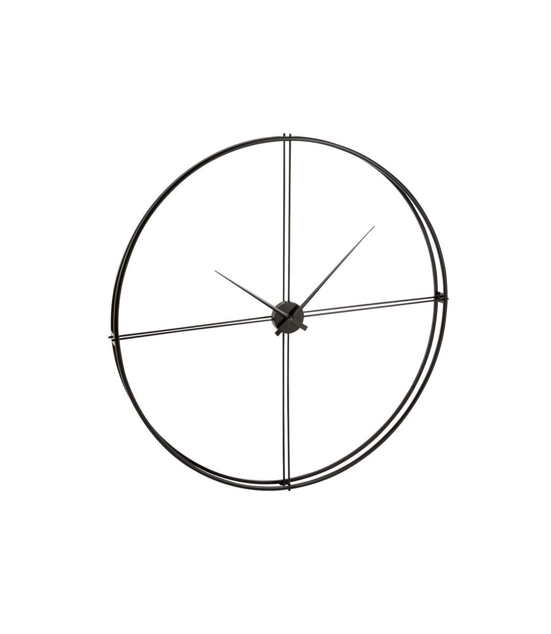 Paris Prix - Horloge Murale Déco En Métal ronde 129cm Noir