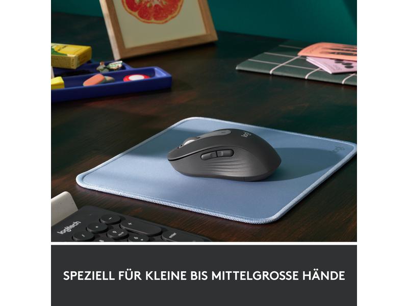 Logitech Maus Signature M650 for Business Graphite Präzise Wireless-Maus mit «Logitech SilentTouch»-Technologie