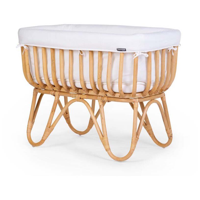 Childhome rattan wieg rechthoekig (incl. matras en cover) Onbehandeld/Naturel -