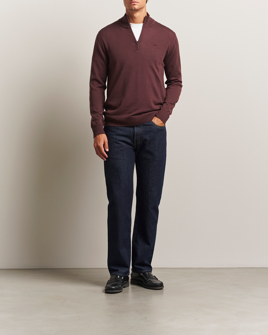 J.Lindeberg Kiyan Merino Half Zip Huckleberry