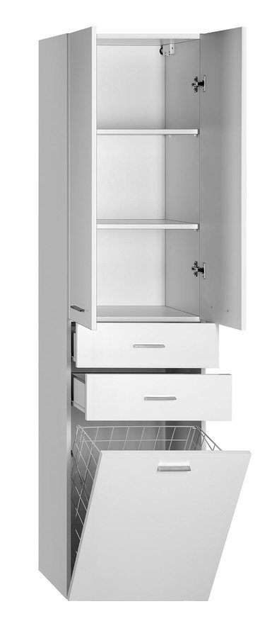 Sapho Zoja kolomkast met wasmand 50x184cm wit