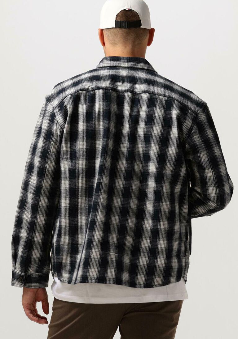 SELECTED HOMME donkerblauwe selected homme overshirt slhloosemason-flannel overshirt w noos