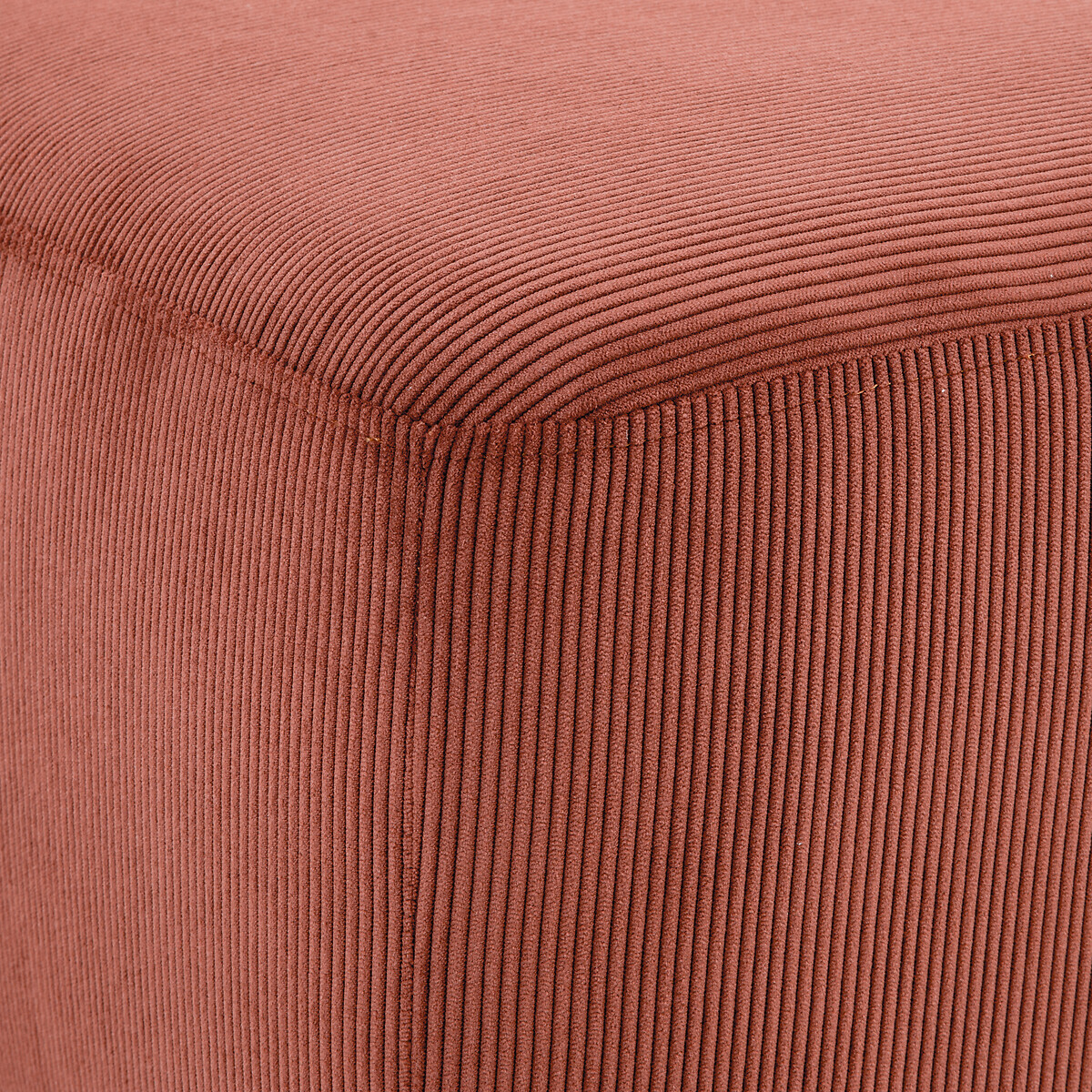 LA REDOUTE INTERIEURS<br>Puff com nervuras de veludo, Monica