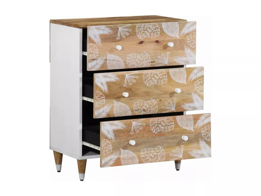 Buffet 60x33,5x75 cm bois de manguier massif
