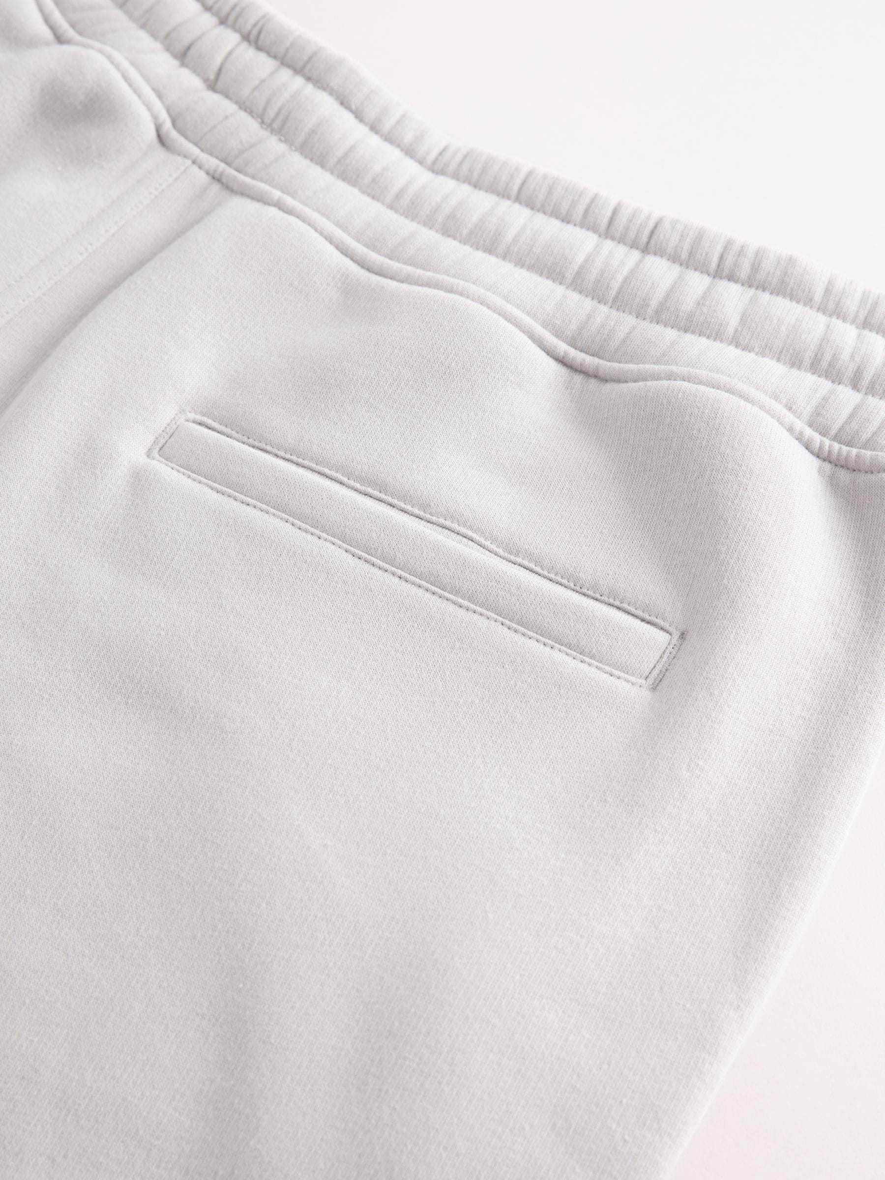 Grijs - Geborstelde jersey shorts met ritszakken