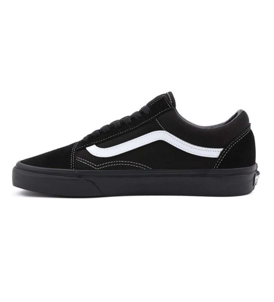 Tênis Vans Old Skool de couro, preto