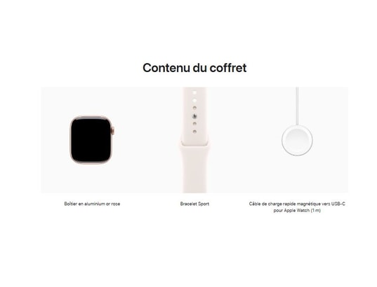 APPLE - Montre connectée Watch 11 GPS 46mm Rose Or Alu /Rose Sport - M/L