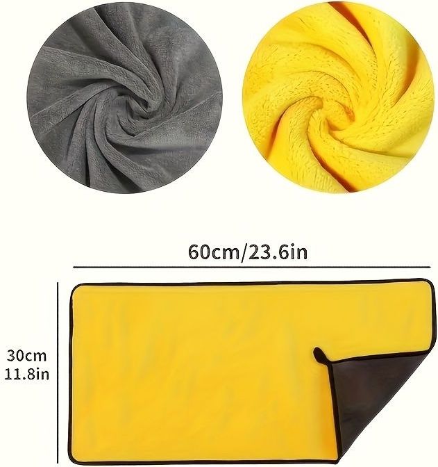 Extra Dikke Pluche Microvezel Auto Was Handdoek - Super Absorberend, Lichtgewicht & Duurzaam voor Auto Detailing, Polijsten en Huis Schoonmaak