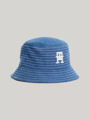 Chapéu Bucket Infantil TH Monogram em Jeans