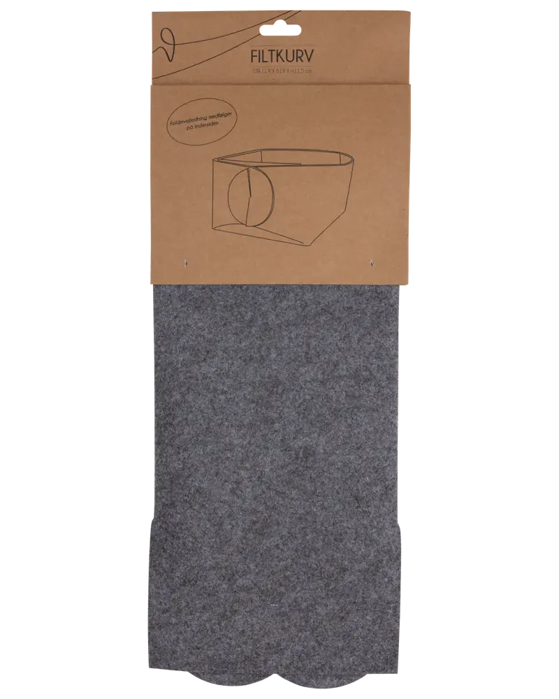 Filtkurv foldbar - grå