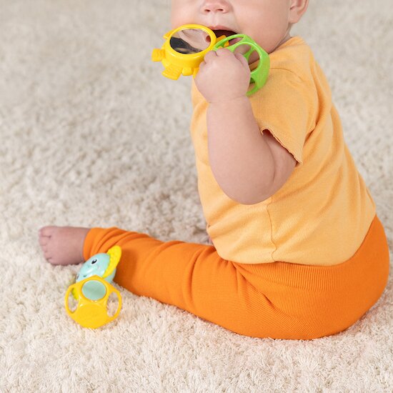 Jouets de dentition Oball x2   Lion & éléphant        de               Bright Starts