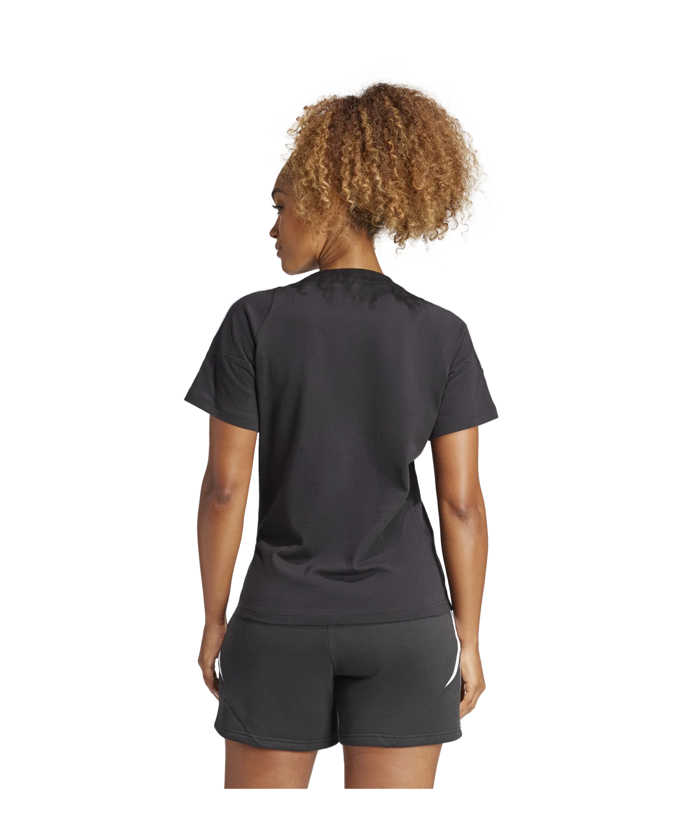 adidas Tiro 24 T-Shirt Damen Schwarz Weiss