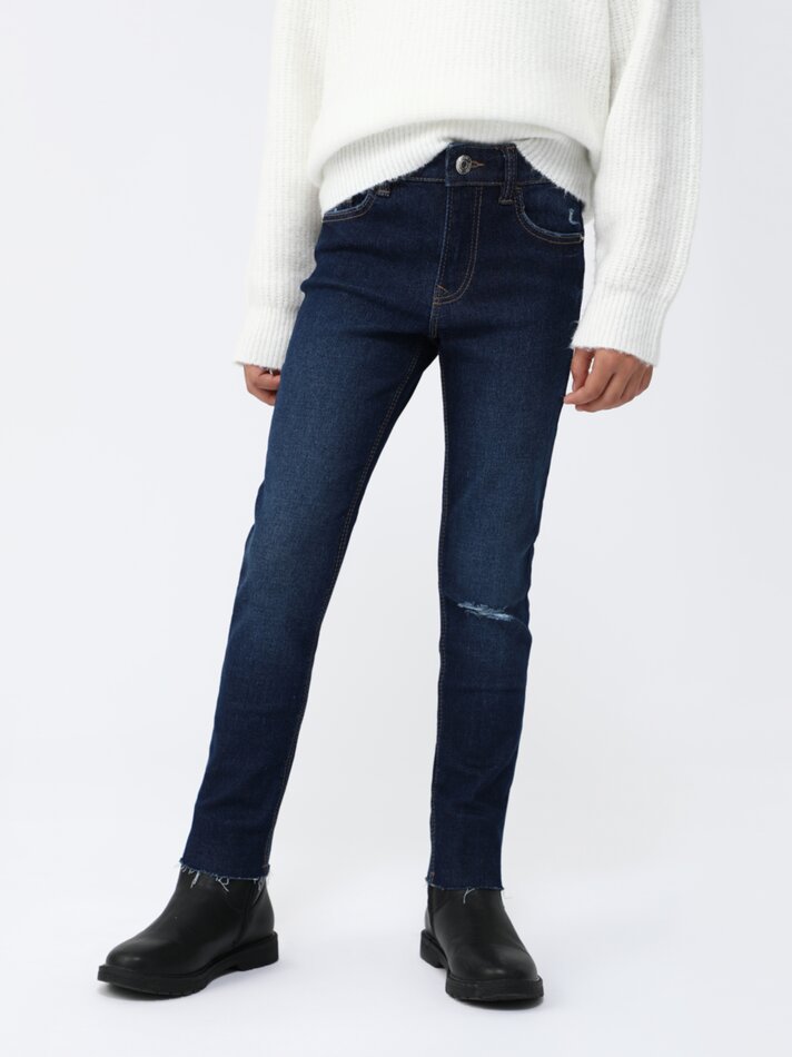 Calça jeans super skinny - Azul marinho escuro