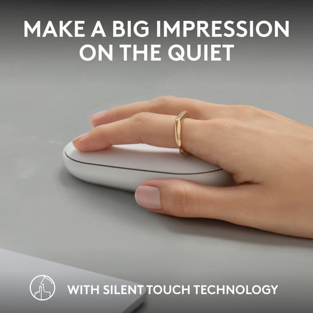 Logitech Pebble Mouse 2 M350s wireless mouse (Off-White)