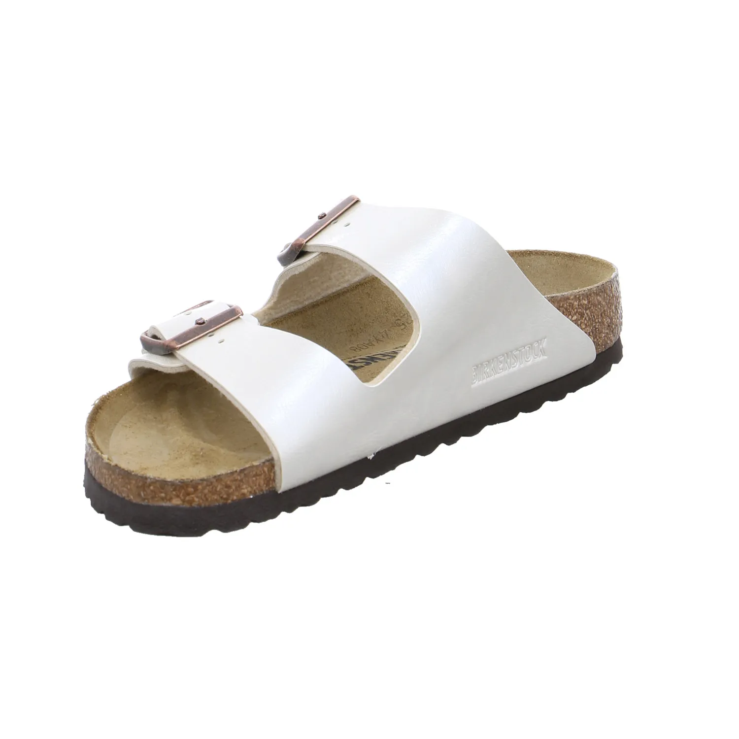 BIRKENSTOCK Bio-Fussbett Offwhite Lederimitat