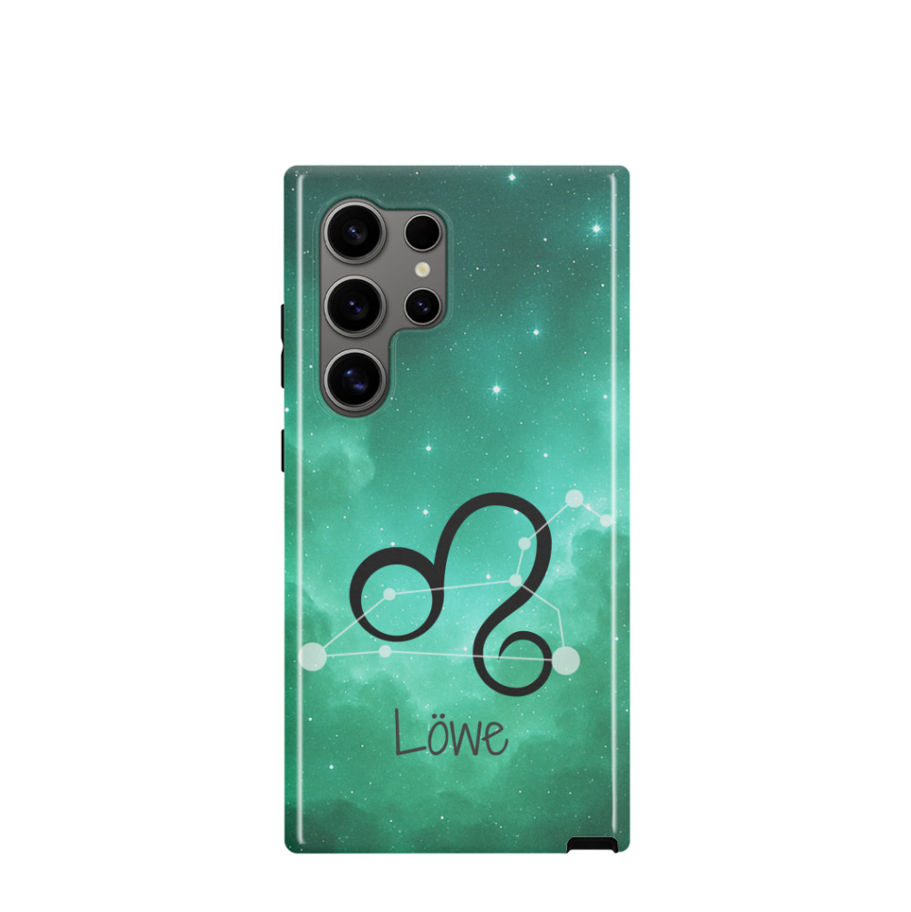 Samsung Galaxy S24 Ultra Hybrid (Kunststoff / Gummi) Hülle Löwe 2 - Grün