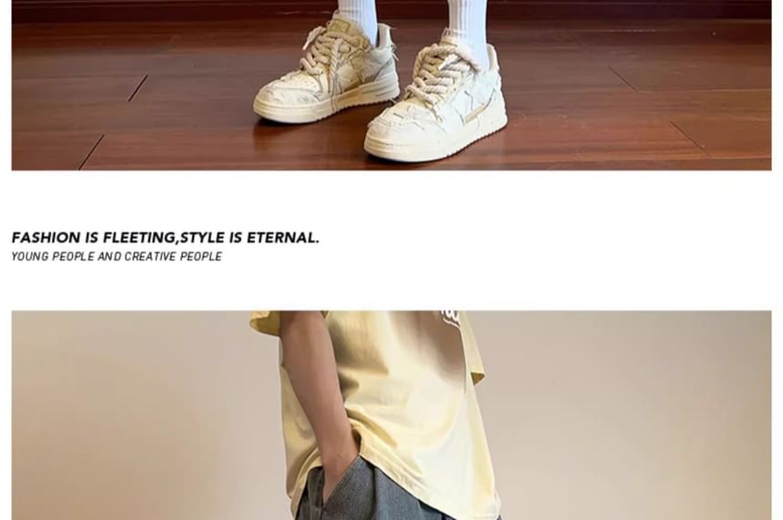 Capbrew - Gewassen denim shorts met trekkoordtaille
