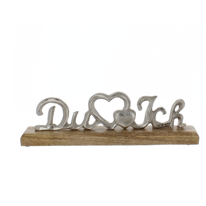 Schriftzug - Du und Ich - ca. 33 x 5 x 11 cm