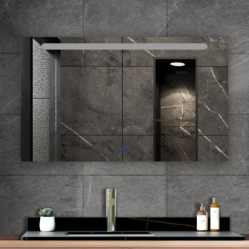 Atlantic badkamerspiegel Delon met verlichting rechthoek 60 x 100 cm chroom
