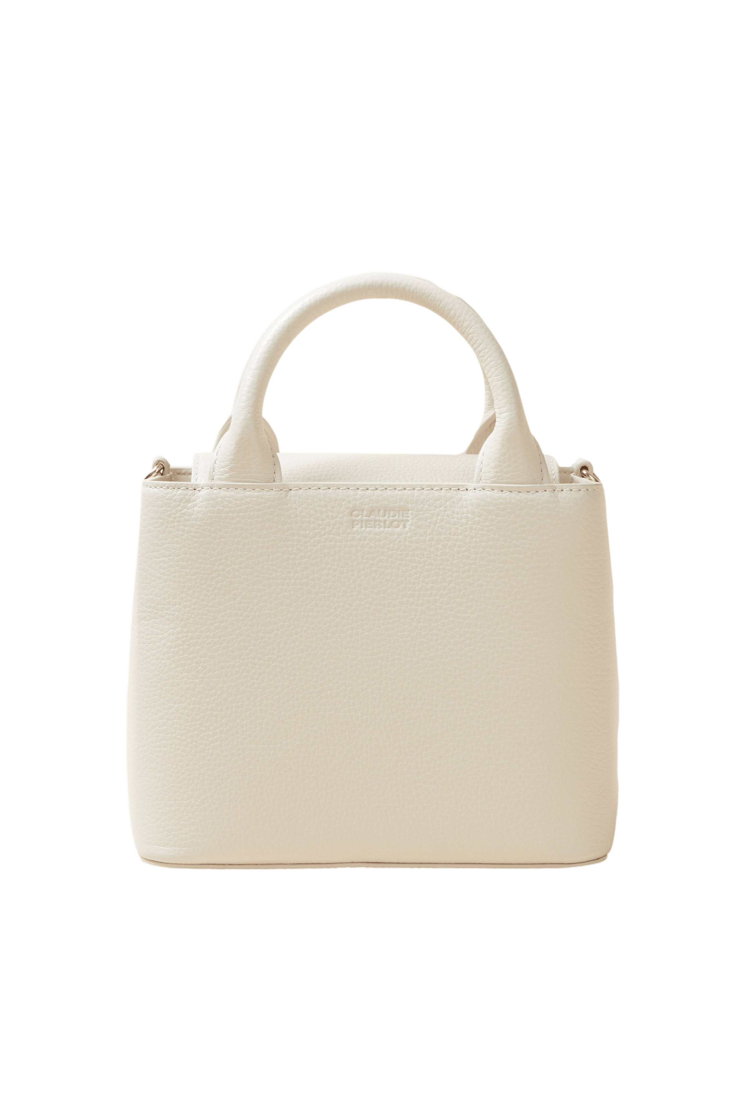 Mini sac à main en cuir lisse | Blanc
