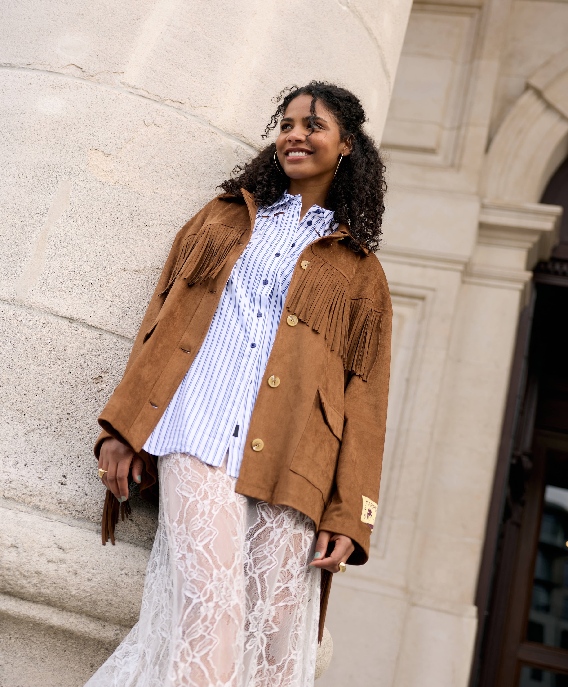 Haute L'Amitié Dames blouse blauw