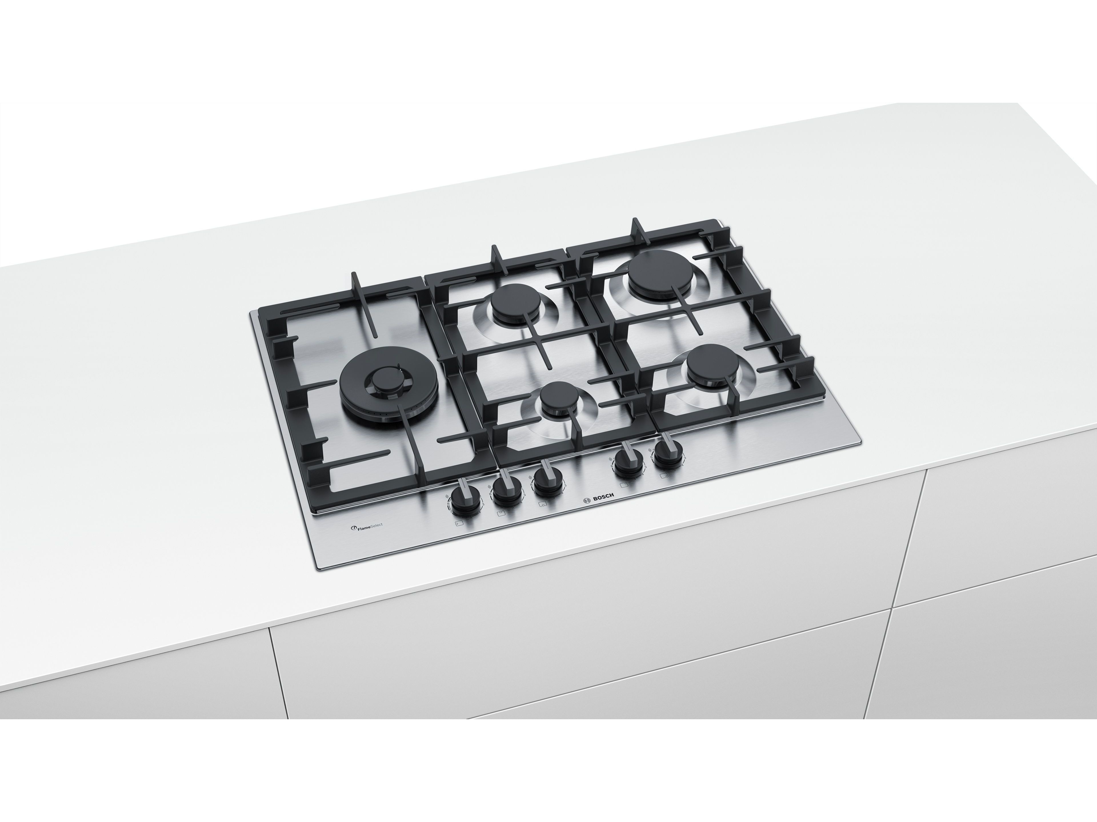 PLACA A GÁS BOSCH PCS7A5B90 5 QUEIMADORES INOX 75 CM