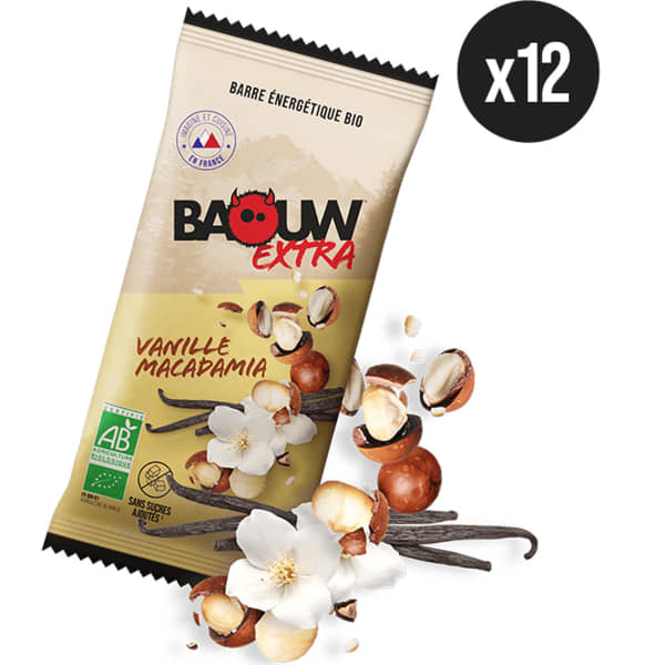 Barres énergétiques BAOUW BARRE EXTRA BIO VANILLE PACK X12
