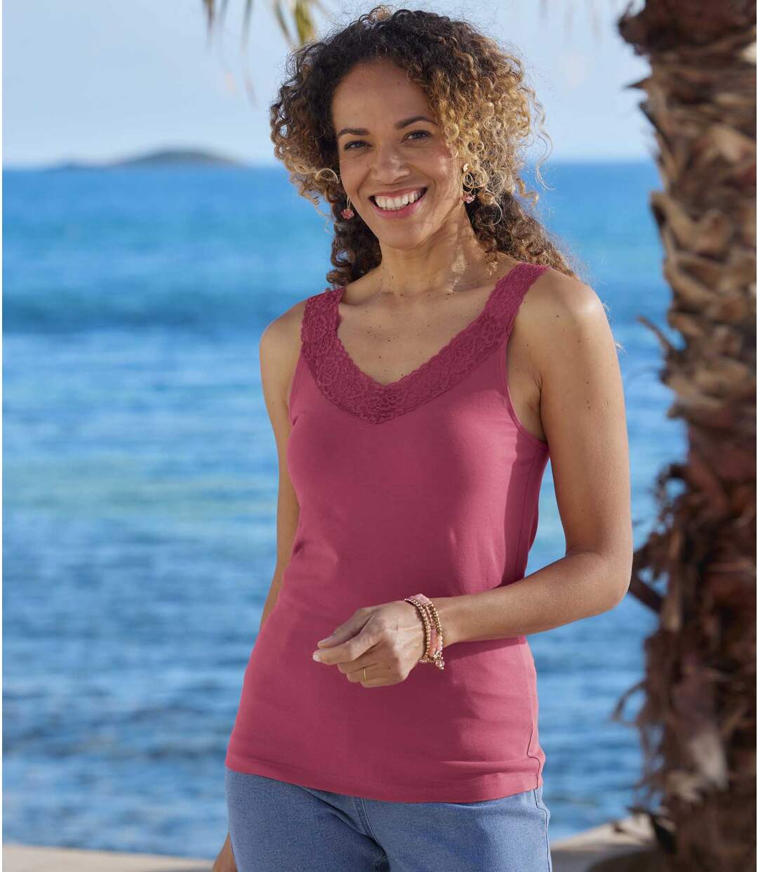Lot de 2 Débardeurs Dentelle